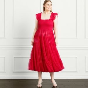 NWT Hill House Nap Dress Tulle Ellie in Red